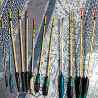12 galleggianti da pesca ledgering  misure varie