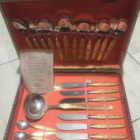 Servizio posate in acciaio laminate Oro