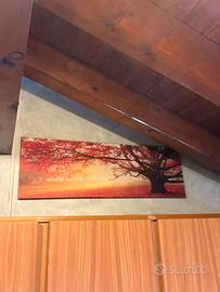 Quadro tela albero autunnale