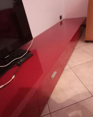Mobile soggiorno rosso prugna