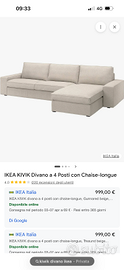 Divano 4 posti più chaise-longue