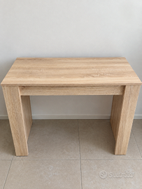 Consolle allungabile effetto rovere con 4 prolungh
