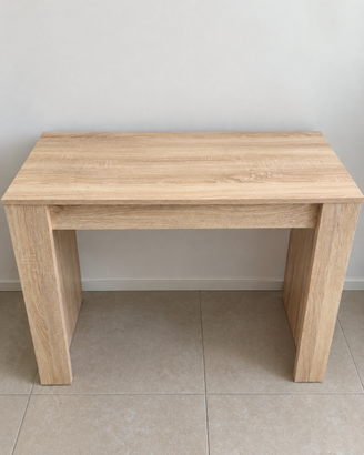 Consolle allungabile effetto rovere con 4 prolungh