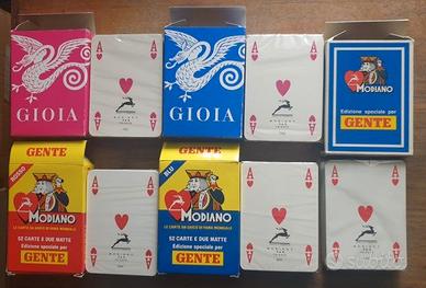 Lotto 5 mazzi di carte poker da collezione