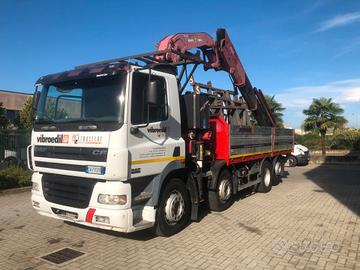 DAF CF 85.430 4 ASSI CASSONE FISSO CON GRU RETROCA