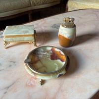 Set vintage onice e ottone 3pz