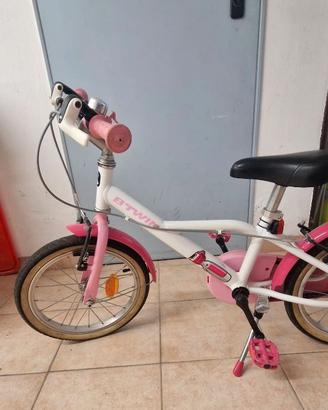 Bici Bambina 4-6 anni BTwin Decathlon 16 pollici.