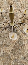 lampadario anni 60/70 con pendoli in cristallo 