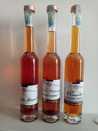 Bottiglie grappa: barrique; uve secche; cirmolo 