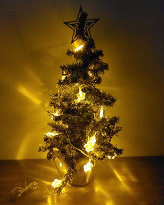 albero di natale con luci 60cm