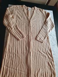 spolverino tg 50/52 cardigan lungo cashmere seta