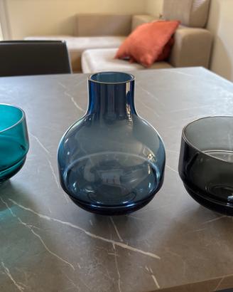 Vaso LEONARDO FUSIONE - 3 pezzi blu/turchese/fumé