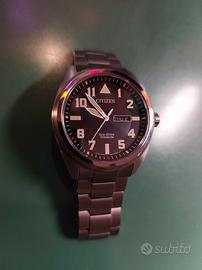 CITIZEN ECO DRIVE GARRISON FIELD WATCH  TITANIO
