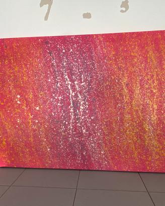 Quadro ad olio stile tipo Jackson Pollock