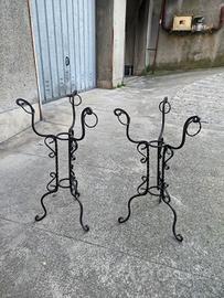 Porta vasi in ferro battuto