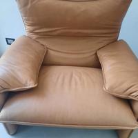 Poltrona Maralunga 675 di Cassina pelle Naturale