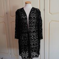 Giacca lunga,  Spolverino pizzo macramè 