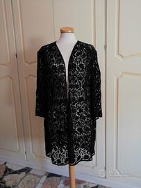 Giacca lunga,  Spolverino pizzo macramè 