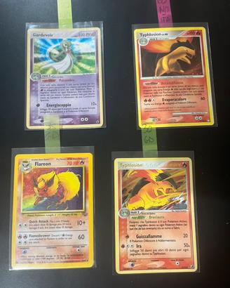 Lotto 4 carte Pokémon Vintage Olografiche
