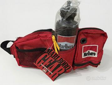 Vintage Marsupio Marlboro Gear con Borraccia - 