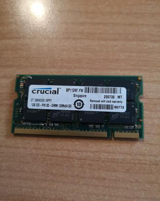 So-Dimm Crucial 200 pin, 1GB