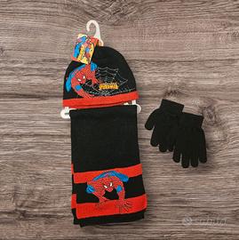 Berretto, sciarpa, guanti Spiderman TG 52 NUOVO