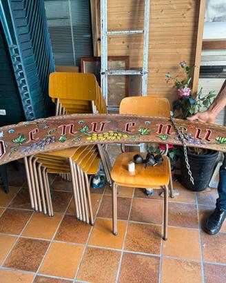 Scritta benvenuti in legno