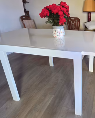 Tavolo allungabile bianco lucido 80x80 fino a 180