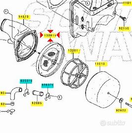 Supporto filtro aria Kawasaki KLX250 130911835
