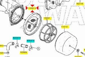Supporto filtro aria Kawasaki KLX250 130911835