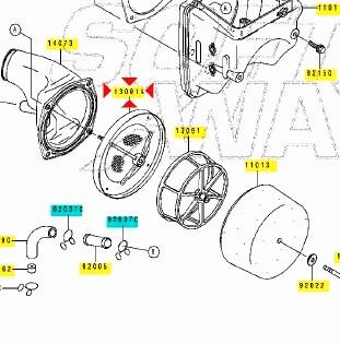 Supporto filtro aria Kawasaki KLX250 130911835