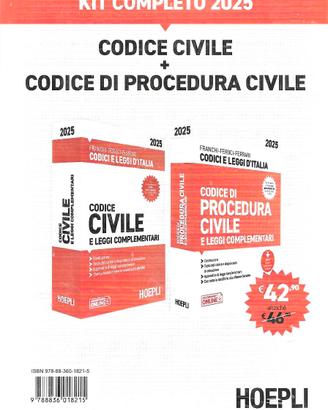 CODICE CIVILE + CODICE DI PROCEDURA CIVILE