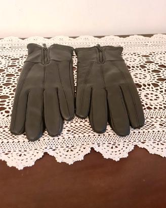 Guanti in pelle con zip