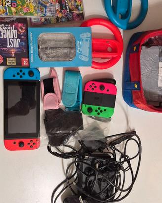 Nintendo switch piu accessori e giochi