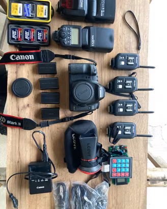 Canon 5D Mk II + Kit Studio & Adattatori Leica/Zei