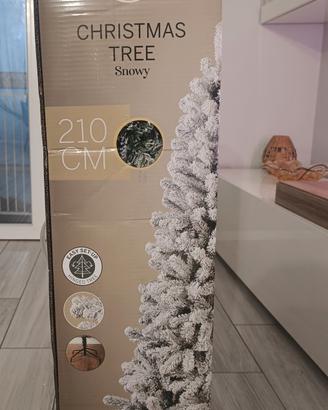 Albero di Natale innevato 210cm 