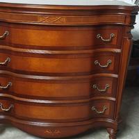 COMO' 4 CASSETTONI RADICA NOCE E INTARSIO