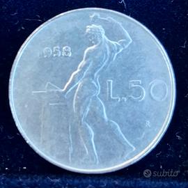 50 lire vulcano 1958 e 1959