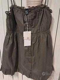 Top babydoll piazza Italia marrone taglia S
