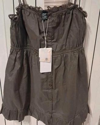 Top babydoll piazza Italia marrone taglia S