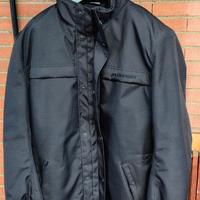 giacca moto nera impermeabile 