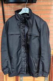 giacca moto nera impermeabile 