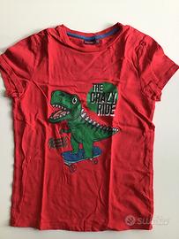 T-shirt bambino 11 anni rossa