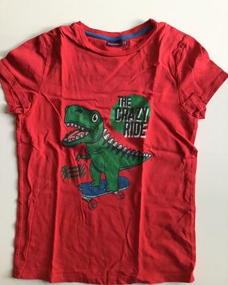 T-shirt bambino 11 anni rossa