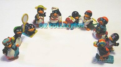 SERIE COMPLETA n° 10 SORPRESINE KINDER PINGUINI