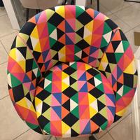 Sedia da scrivania dell’ikea colorata e girevole