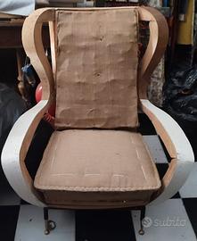 Struttura di poltrona modernariato anni '50-60