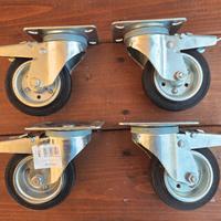 Set da 4 Ruote Pivottanti 