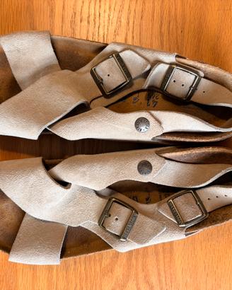 Birkenstock Tulum Suede Beige / Taupe - Tg 41