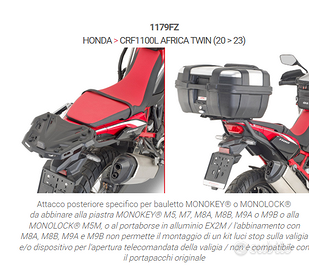 Supporto bauletto Africa twin 1100